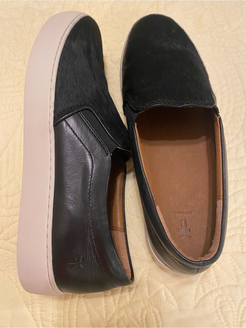 Frye Black Leather and cowhide Slip-On Women’s Sneakers - Leather Lining